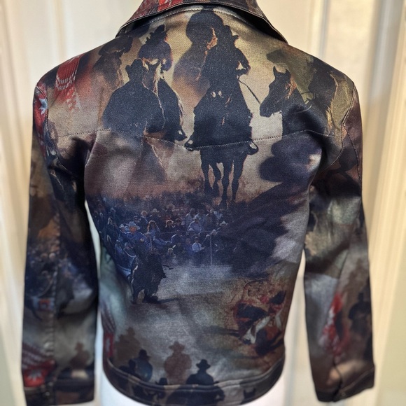 Equestrian Designs Santa Barbara Horse Rodeo Print  Jacket Beautiful RARE!!😍 - Picture 5 of 13